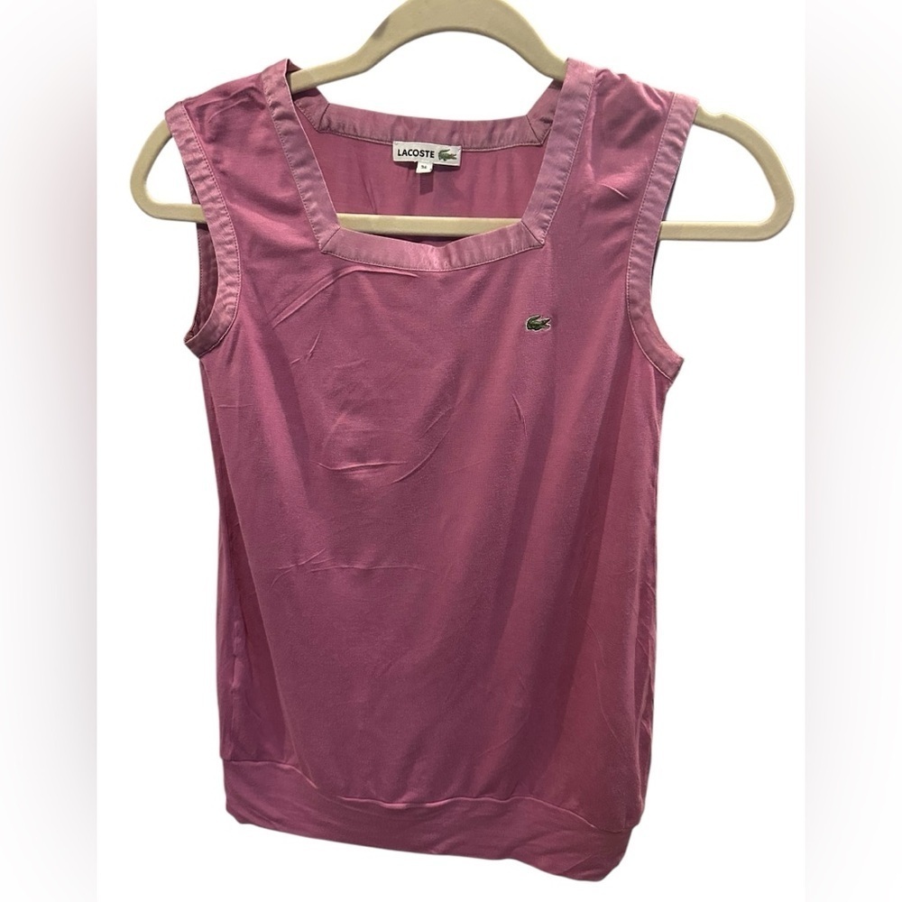 Lacoste Women's Pink Sleeveless Top size 36